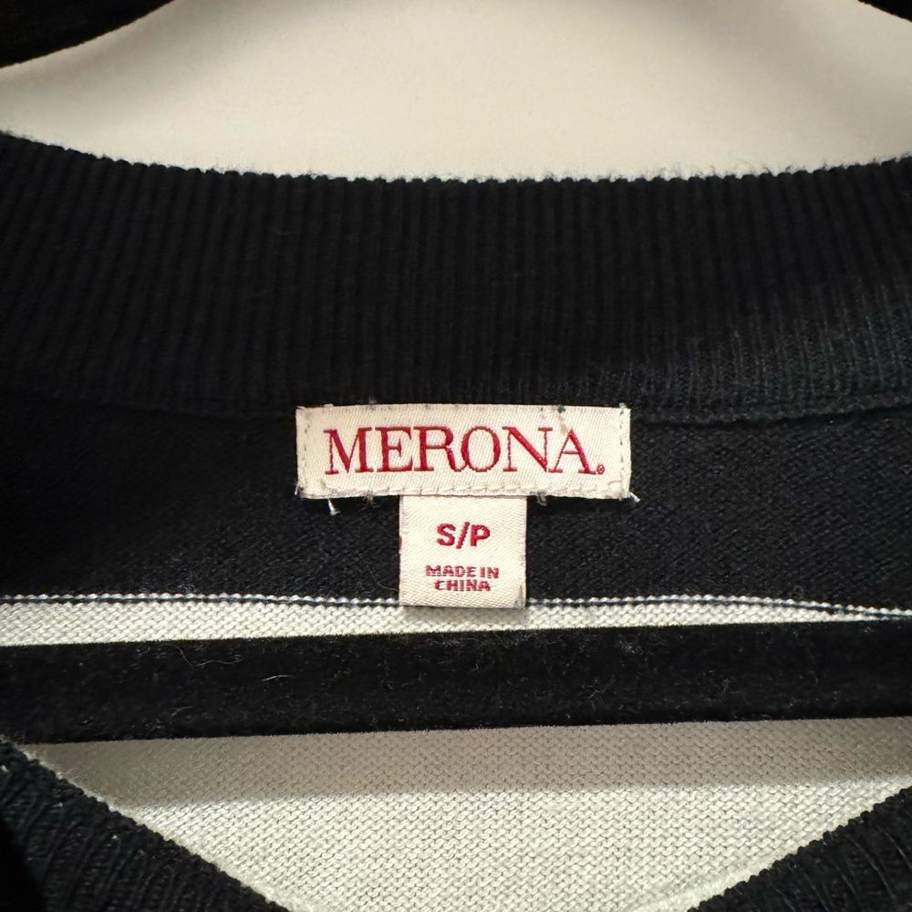 Merona Black and White Striped Sweater - Picture 2 of 5